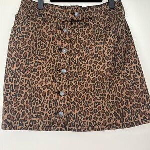Banana Republic Animal Print Mini Skirt